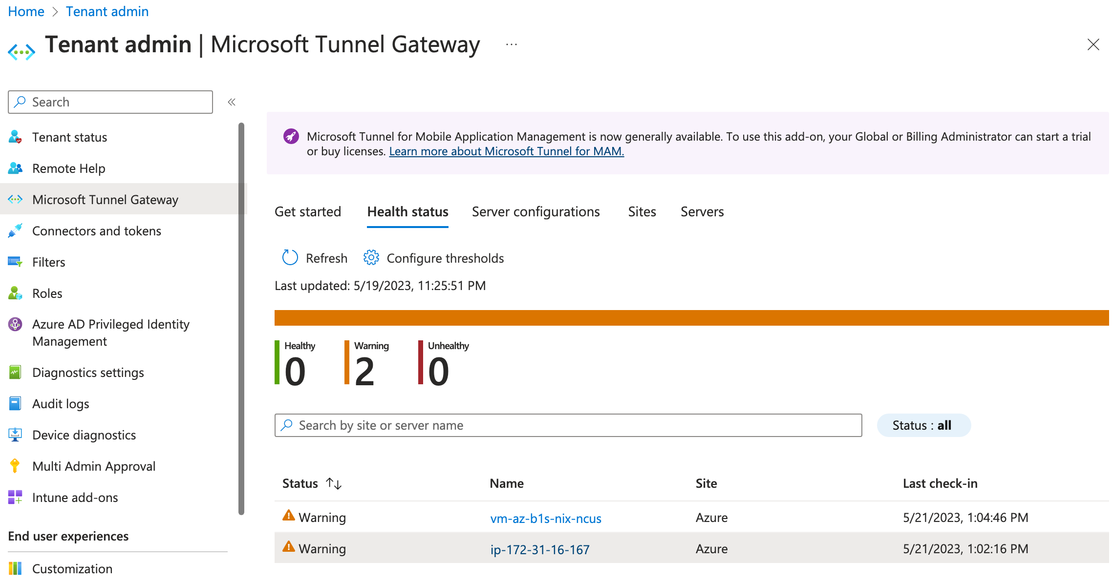 Intune - Microsoft Tunnel VPN Gateway